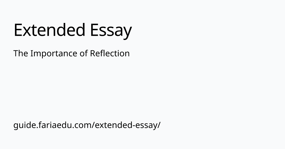 extended essay 3rd reflection